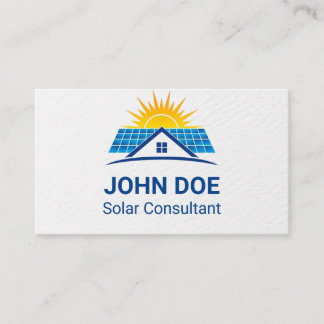 Cartão De Visita Modern Solar Energy Business Card