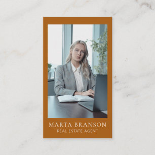Cartão De Visita Modern Terracotta Professional Imóveis