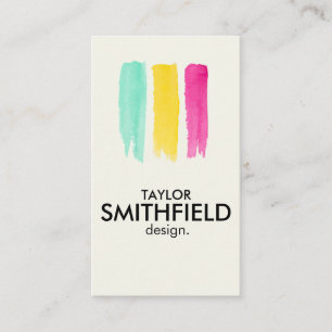 Cartão De Visita Modern Watercolor