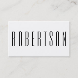 Cartão de visita moderna branca e negra minimalist