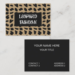 Cartão De Visita Moderna Moda Leopardo Padrão Leopardo