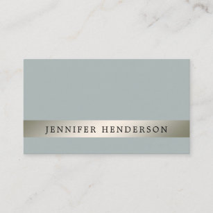 Cartão De Visita Moderna, prata listrada, profissional de cor azul 