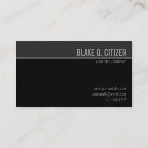 Cartão de visita moderna preto/Cinza