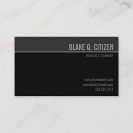 Cartão de visita moderna preto/Cinza