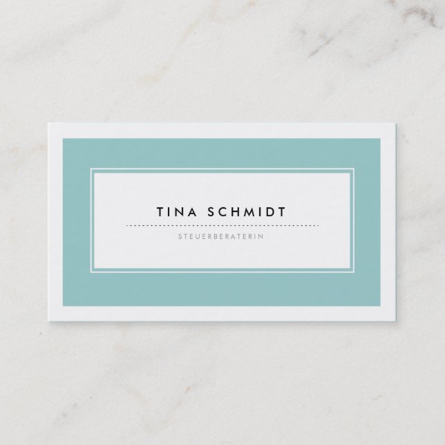 Cartão De Visita Moderne Blau Visitenkarten (Frente)