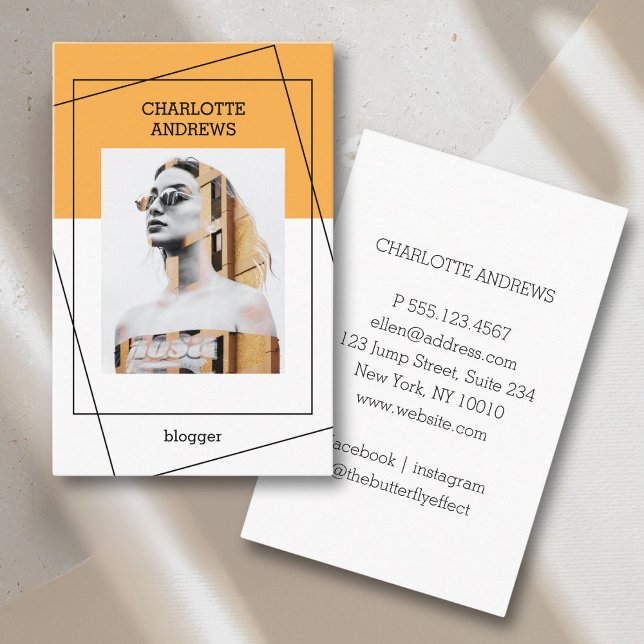 Cartão De Visita Moderne Foto Visitenkarte (Modern Photo Business Card)