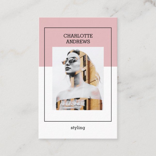 Cartão De Visita Moderne Foto Visitenkarte (Frente)