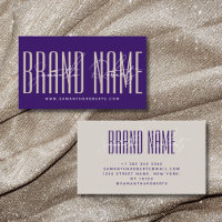 Moderno adicionar nome da marca elegante roxo