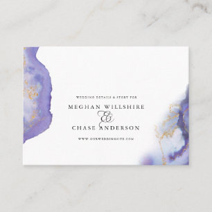 Cartão De Visita Moderno Ametist Watercolor Geode BarefootBride™