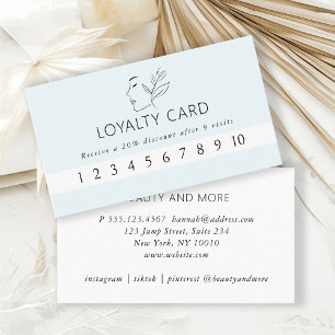 Cartão De Visita Moderno, Arte em Linha, Mulher, Azul Claro, Salão,