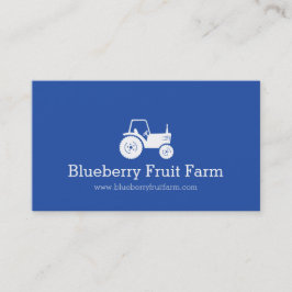 Cartão de visita moderno azul branco da fazenda do