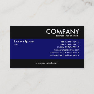 Cartão De Visita Moderno - Azul escuro