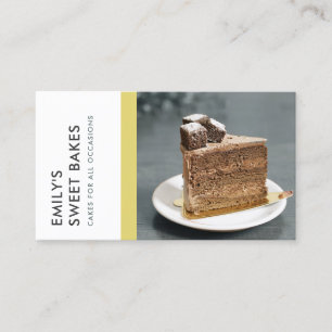 CARTÃO DE VISITA MODERNO BRIGHT FUN AMARELO CHEF FOTO