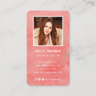 Cartão de visita moderno com fotos e mídia social