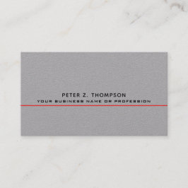 cartão de visita moderno com linha vermelha fina s