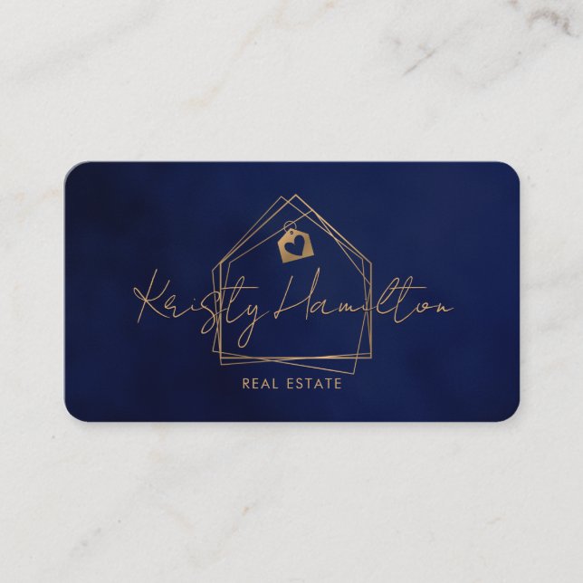 Cartão De Visita moderno corretor imobiliário adicione foto (Frente)