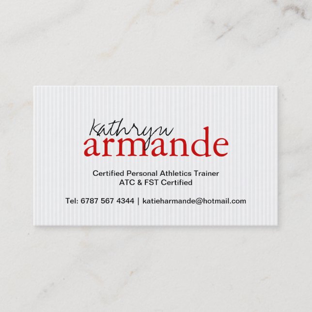 Cartão de visita moderno das listras (Frente)