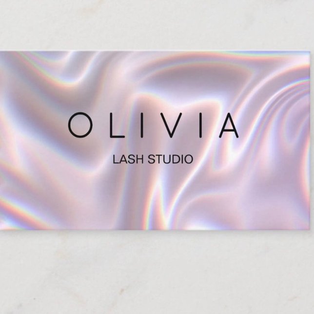 Cartão de Visita Moderno de Cílios Sedosos com Cód (* Beauty Lash Studio Business Card Design)