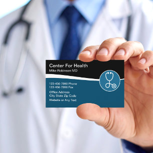 Cartão de Visita Moderno de Consultório Médico Est