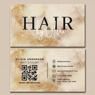 Cartão de Visita Moderno de Estilista de Cabelo co