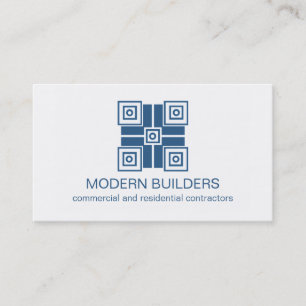 Cartão de visita moderno de Minimalistic, azul