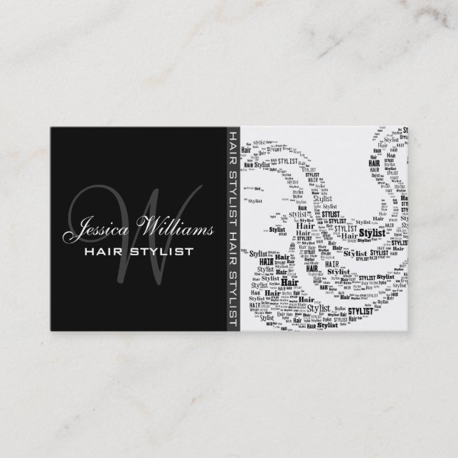 Cartão de visita moderno do cabeleireiro (Frente)