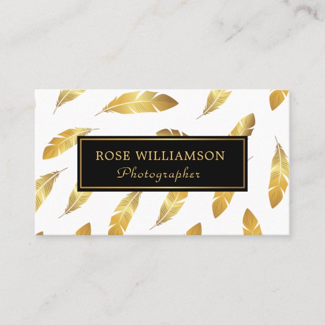 Cartão de visita moderno do fotógrafo da pena | do (Frente)