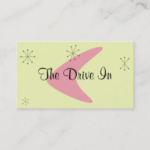 Cartão de visita Moderno do Meio século Retroativo