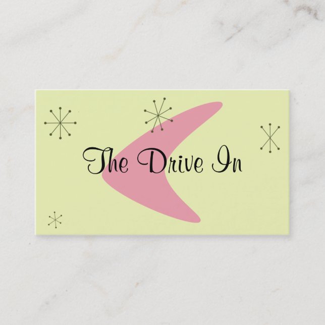 Cartão de visita Moderno do Meio século Retroativo (Frente)