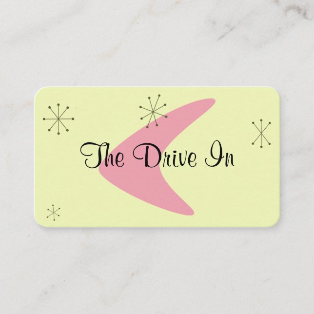 Cartão de visita Moderno do Meio século Retroativo (Frente)