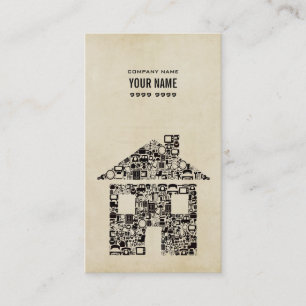 Cartão de visita moderno do modelo da construção