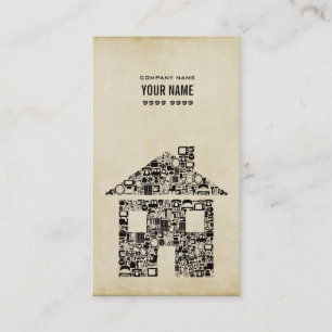 Cartão de visita moderno do modelo da construção