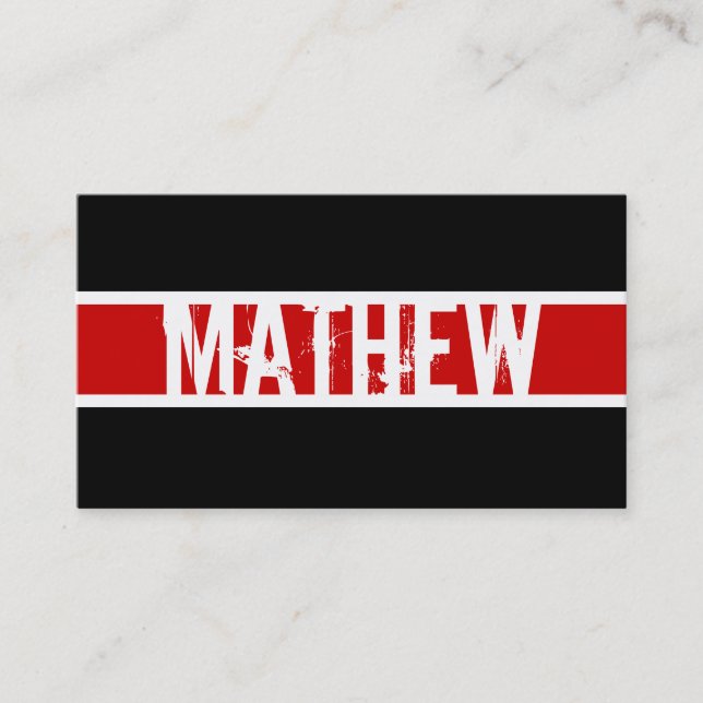 Cartão de visita moderno do monograma (Frente)