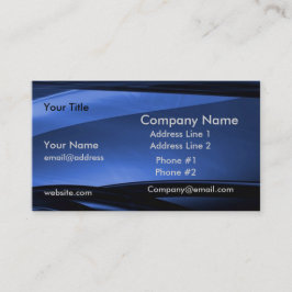 Cartão de visita moderno do negócio do preto azul