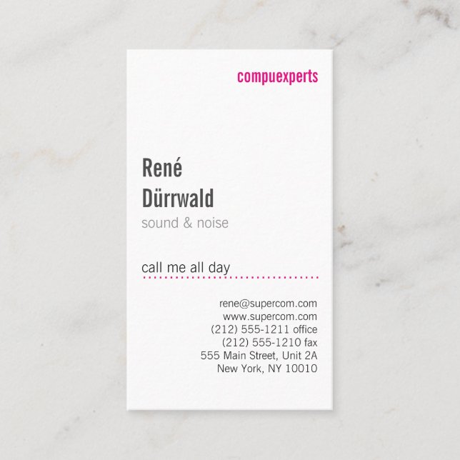 Cartão De Visita Moderno e incomum (Frente)