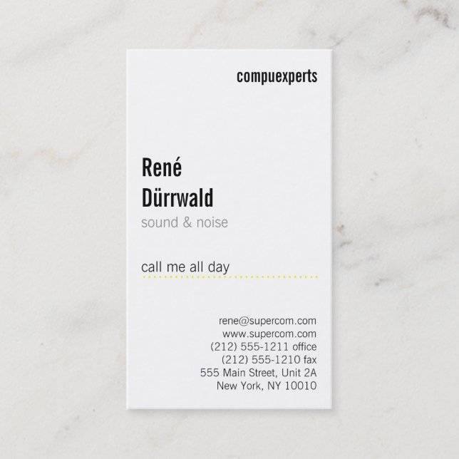 Cartão De Visita Moderno e incomum (Frente)