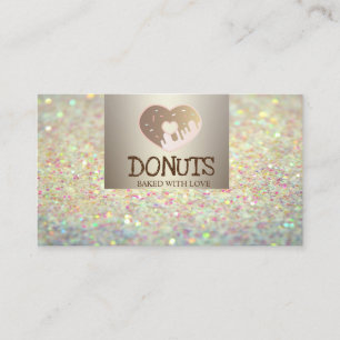 Cartão De Visita Moderno Elegante, Bokeh, Donuts, Padaria