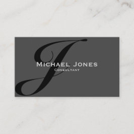 Cartão De Visita Moderno Elegante do Monograma Negro