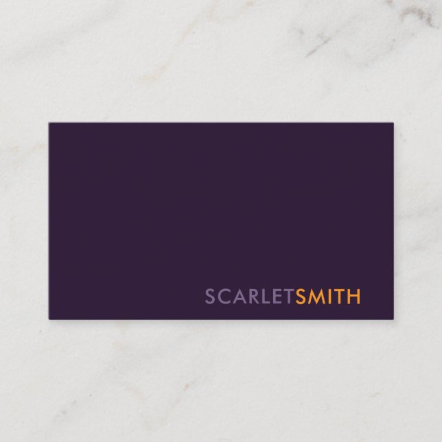 Cartão de visita moderno elegante e simples minima (Frente)