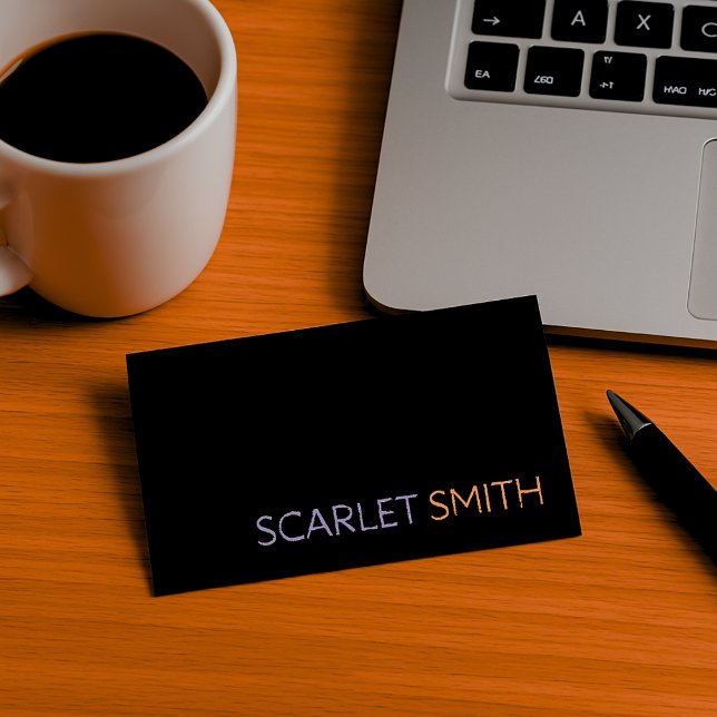 Cartão de visita moderno elegante e simples minima (Criador carregado)