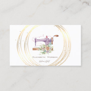 Cartão De Visita Moderno Elegante Estiloso, Branco, Círculos Dourad