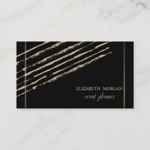 Cartão De Visita Moderno Elegante Estiloso,Listras Brilhantes,Preto