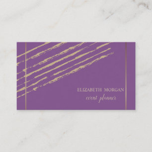 Cartão De Visita Moderno Elegante Estiloso,Listras Brilhantes,Roxo