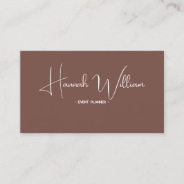 Cartão De Visita Moderno Elegante Terracotta Minimalista