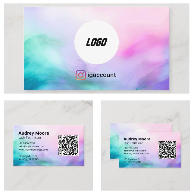 Cartão De Visita Moderno Elegante Trendy Eyelash Beauty Salon (Modern Elegant Trendy Eyelash Beauty Salon Business Card
)