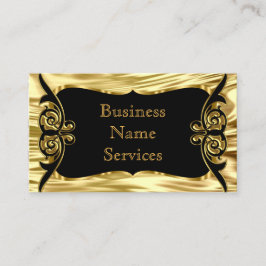 Cartão De Visita Moderno Estilo Empresarial Deco Dourado Preto