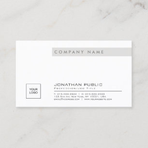 Cartão De Visita Moderno Gosto de Empresa Elegante Logotipo Simples