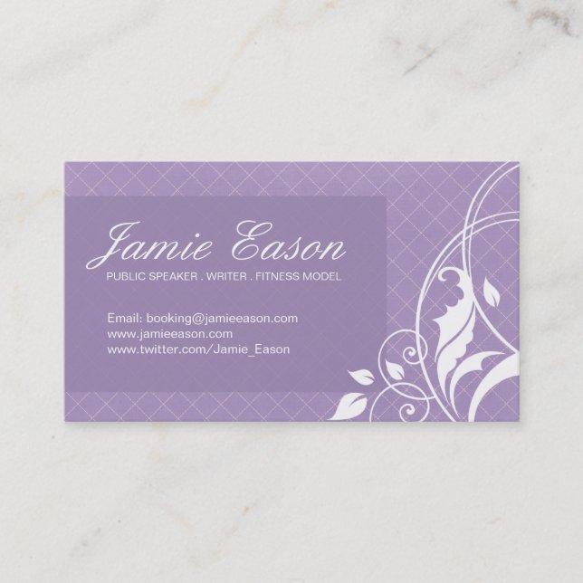 Cartão de visita moderno - Jamie Eason (Frente)