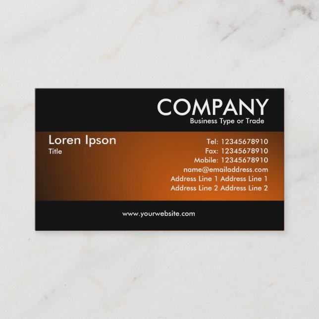 Cartão De Visita Moderno - Laranja Visível (Frente)