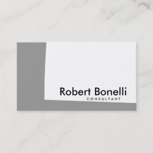 Cartão de visita moderno liso branco do